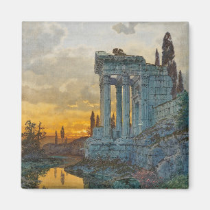 View of Southern Italy with Ancient Roman Ruins Magnet