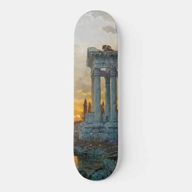 View of Southern Italy with Ancient Roman Ruins Skateboard (Front)