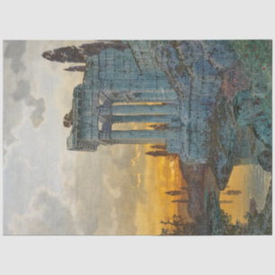 View of Southern Italy with Ancient Roman Ruins Tissue Paper