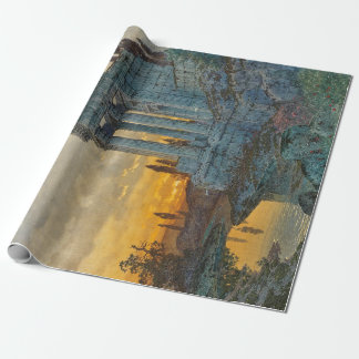 View of Southern Italy with Ancient Roman Ruins Wrapping Paper
