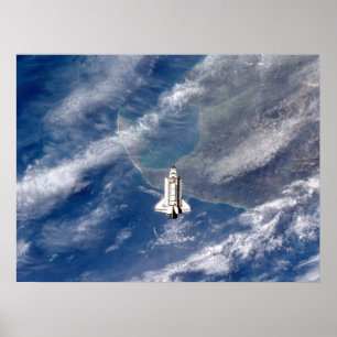 View of Space Shuttle Endeavour from ISS Poster