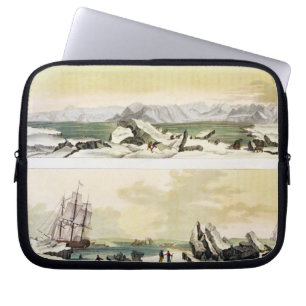 View of Spitsbergen with 'The Dorothea' (colour en Laptop Sleeve