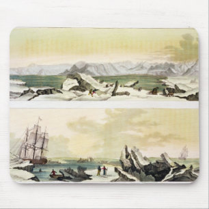 View of Spitsbergen with 'The Dorothea' (colour en Mouse Pad