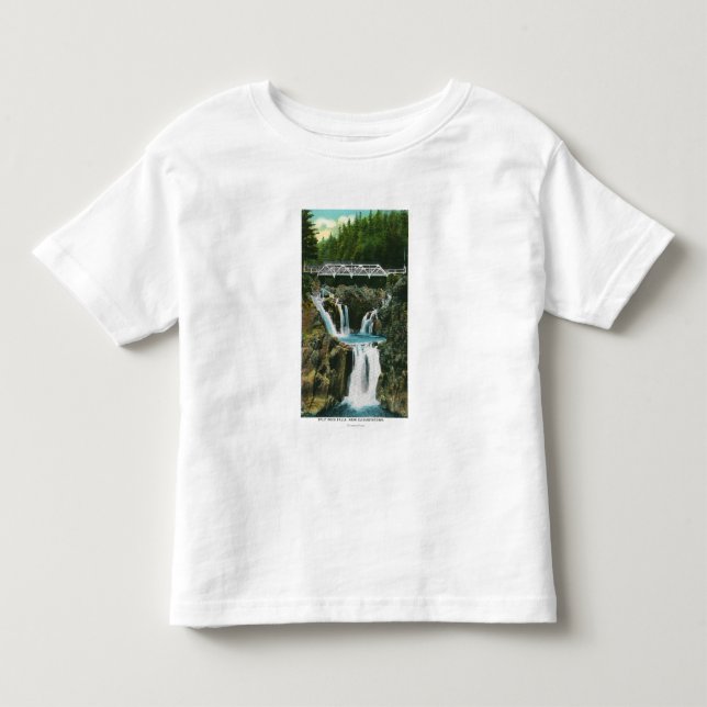 View of Split Rock Falls and Bridge Toddler T-Shirt (Front)