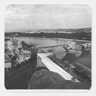 View of St. Benezet Bridge Square Sticker