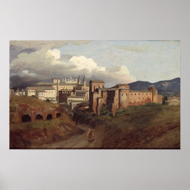 View of St. John Lateran, Rome, 1822 Poster (Front)