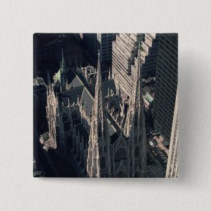 View of St. Patrick's Cathedral 15 Cm Square Badge