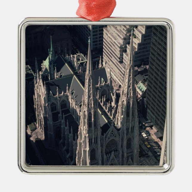 View of St. Patrick's Cathedral Metal Tree Decoration (Front)