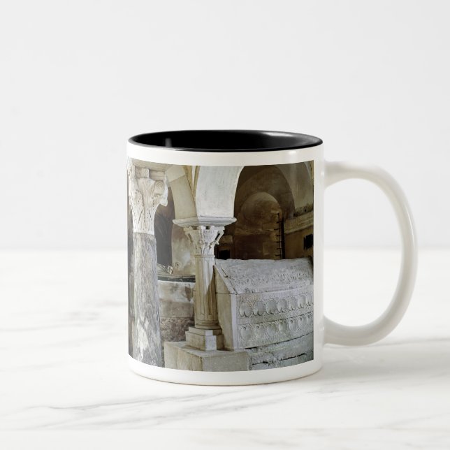 View of St. Paul's Crypt, c.634 AD Two-Tone Coffee Mug (Right)