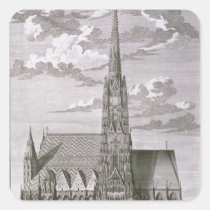 View of St. Stephan's Cathedral Square Sticker