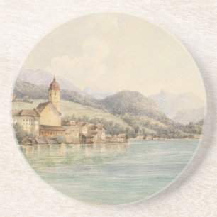 View of St. Wolfgang on Lake Wolfgang Carl Lafite Coaster