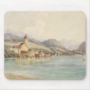 View of St. Wolfgang on Lake Wolfgang Carl Lafite Mouse Pad