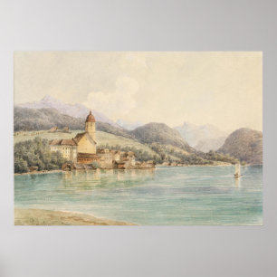 View of St. Wolfgang on Lake Wolfgang Carl Lafite Poster