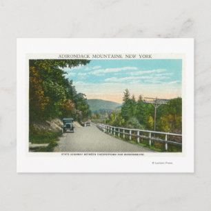 View of State Hwy towards Warrensburg Postcard