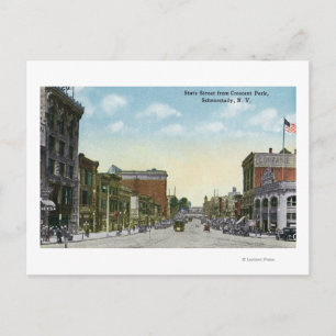 View of State Street from Crescent Park Postcard