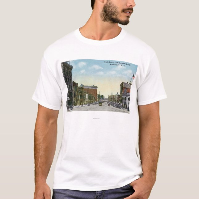 View of State Street from Crescent Park T-Shirt (Front)