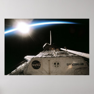 View of Sunrise from Space Shuttle Endeavour Poster