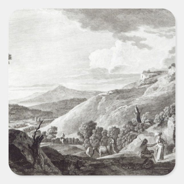 View of Tarquinia and Corneto Square Sticker (Front)