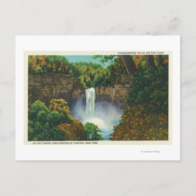 View of Taughannock Falls, 215 Feet High Postcard (Front)