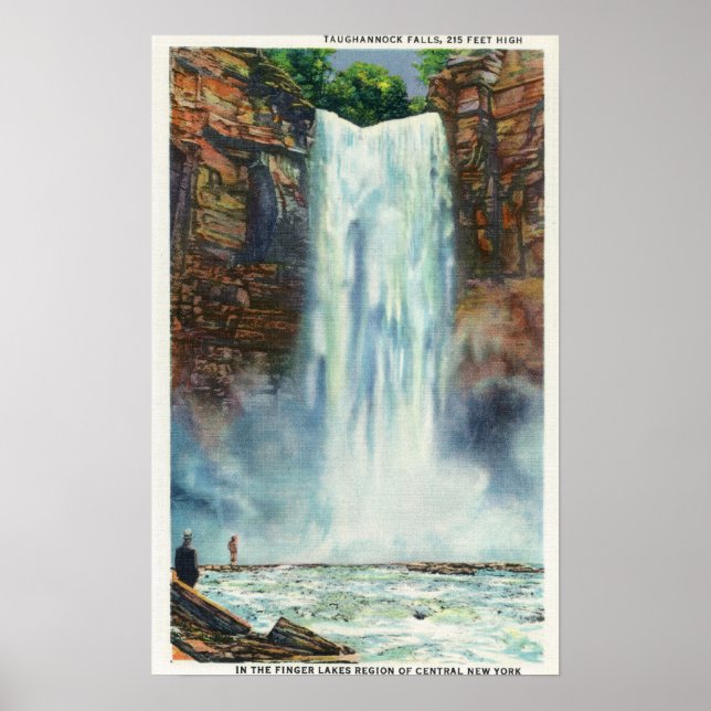 View of Taughannock Falls from the Bottom Poster (Front)