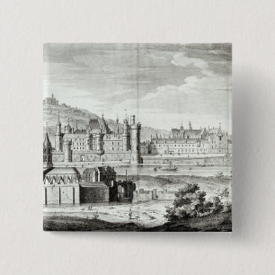 View of the Abbey of Saint-Germain-des-Pres 15 Cm Square Badge