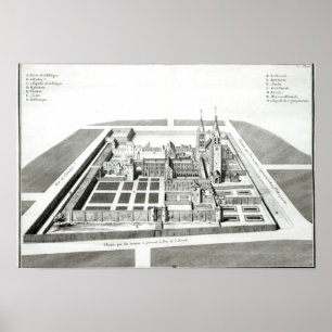 View of the Abbey of Saint-Germain-des-Pres Poster