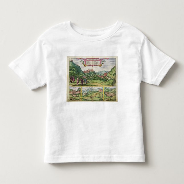 View of the Alhambra, from 'Civitates Orbis Terrar Toddler T-Shirt (Front)
