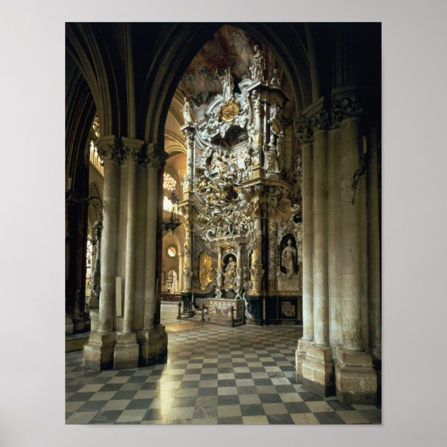 View of the altar and the 'Transparente', c.1720 Poster (Front)