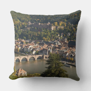 View of the Alte Brucke or Old Bridge Cushion