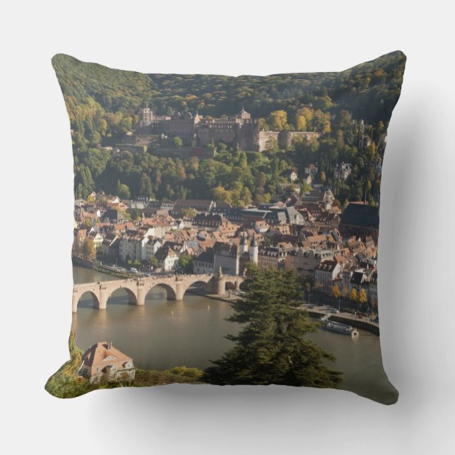 View of the Alte Brucke or Old Bridge Cushion (Front)