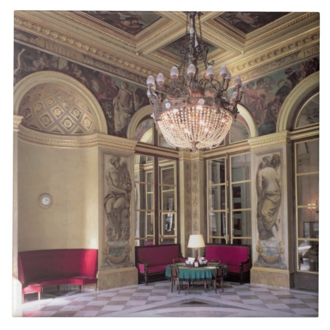 View of the Antechamber with allegorical depiction Ceramic Tile (Front)