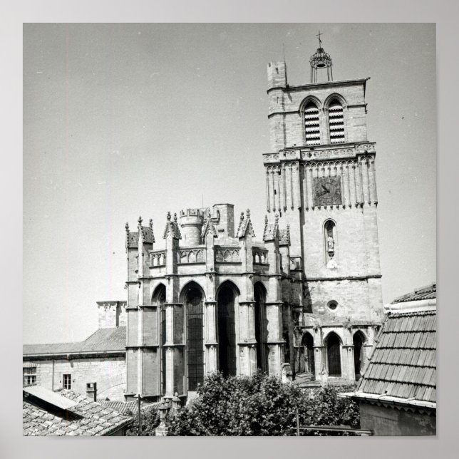 View of the apse and the tower, built poster (Front)