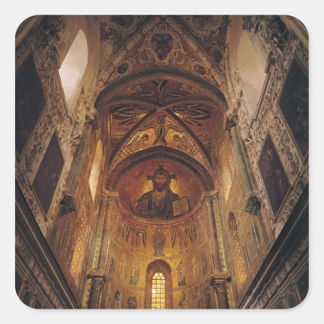 View of the apse with the Christ Pantocrator Square Sticker (Front)