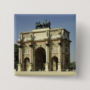 View of the Arc de Triomphe du Carrousel 15 Cm Square Badge