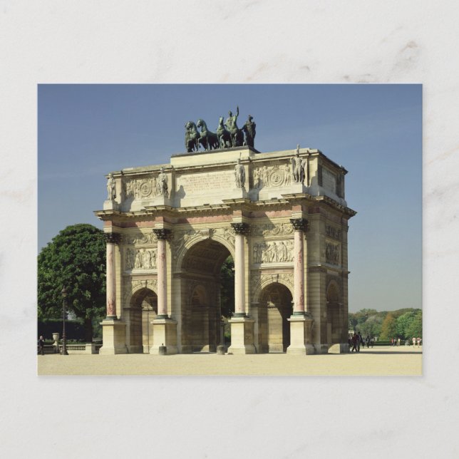 View of the Arc de Triomphe du Carrousel Postcard (Front)