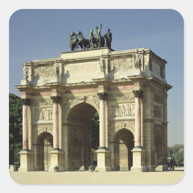 View of the Arc de Triomphe du Carrousel Square Sticker (Front)