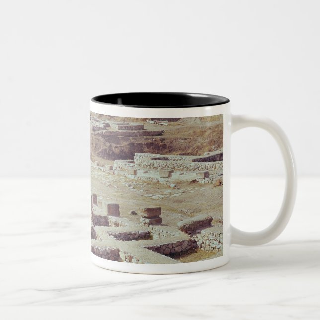 View of the archaeological site, 1450-1200 BC Two-Tone Coffee Mug (Right)