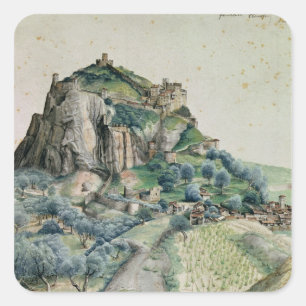 View of the Arco Valley in the Tyrol, 1495 Square Sticker