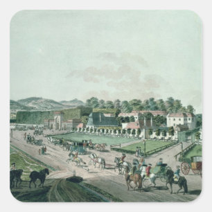 View of the Augarten Palace and Park, Vienna Square Sticker