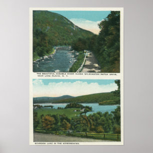 View of the Ausable River and Schroon Lake Poster