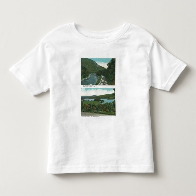 View of the Ausable River and Schroon Lake Toddler T-Shirt (Front)