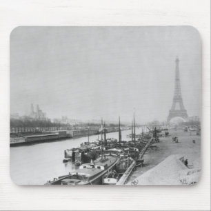 View of the banks of the Seine & the Eiffel Mouse Pad