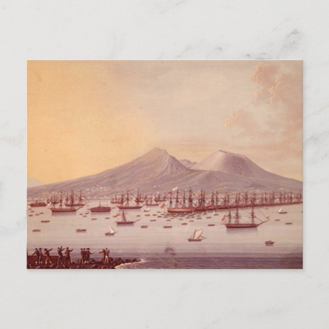 View of the Bay of Naples, 1798 Postcard (Front)