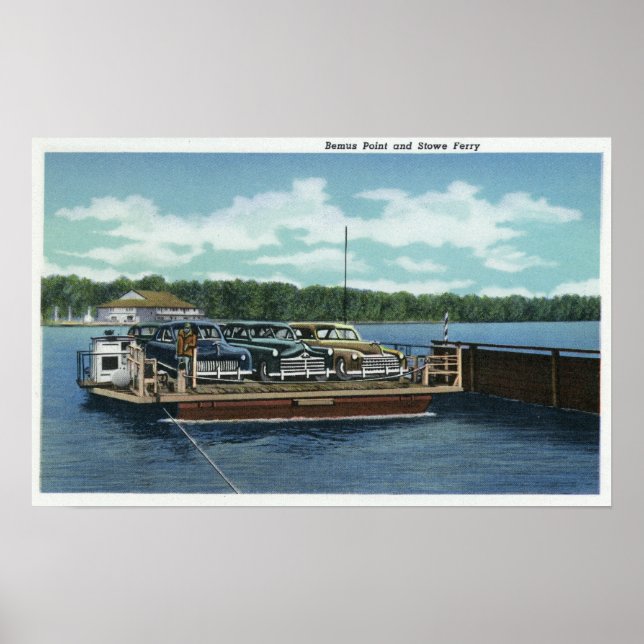 View of the Bemus Point and Stow Ferry Poster (Front)