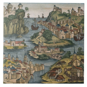 View of the Bosporus entering from the Black Sea, Ceramic Tile