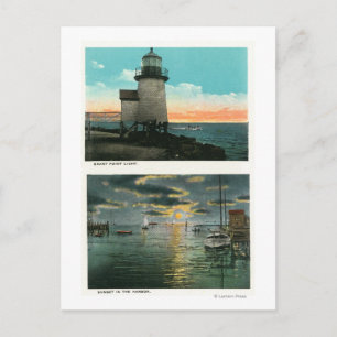 View of the Brant Point Lighthouse Postcard
