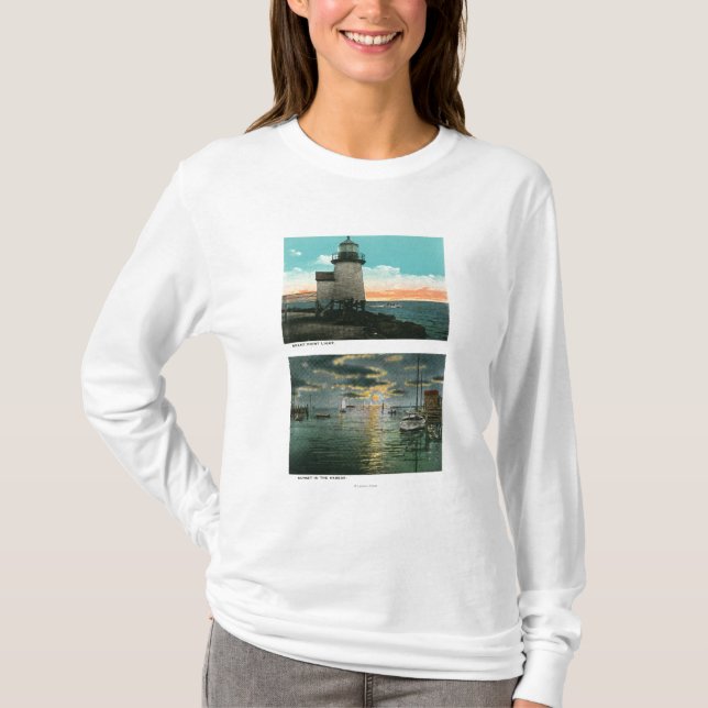 View of the Brant Point Lighthouse T-Shirt (Front)