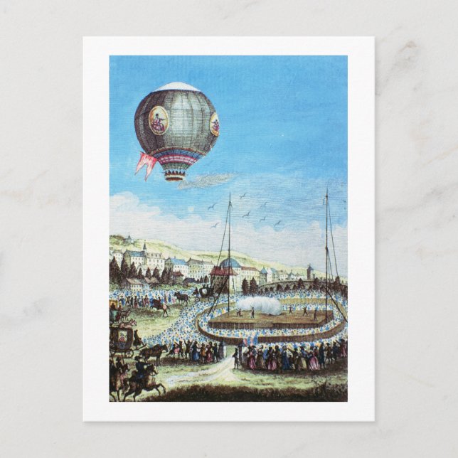 View of the Brolteaux in Lyon and the third flight Postcard (Front)