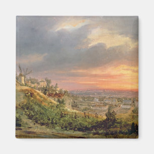 View of the Butte Montmartre, c.1830 Magnet