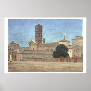 View of the Campanile of Santa Francesca Romana, R Poster
